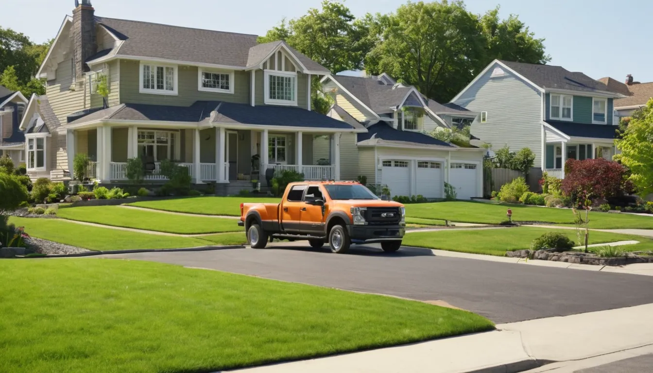A friendly septic provider talking with a homeowner beside a yard in Lee's Summit